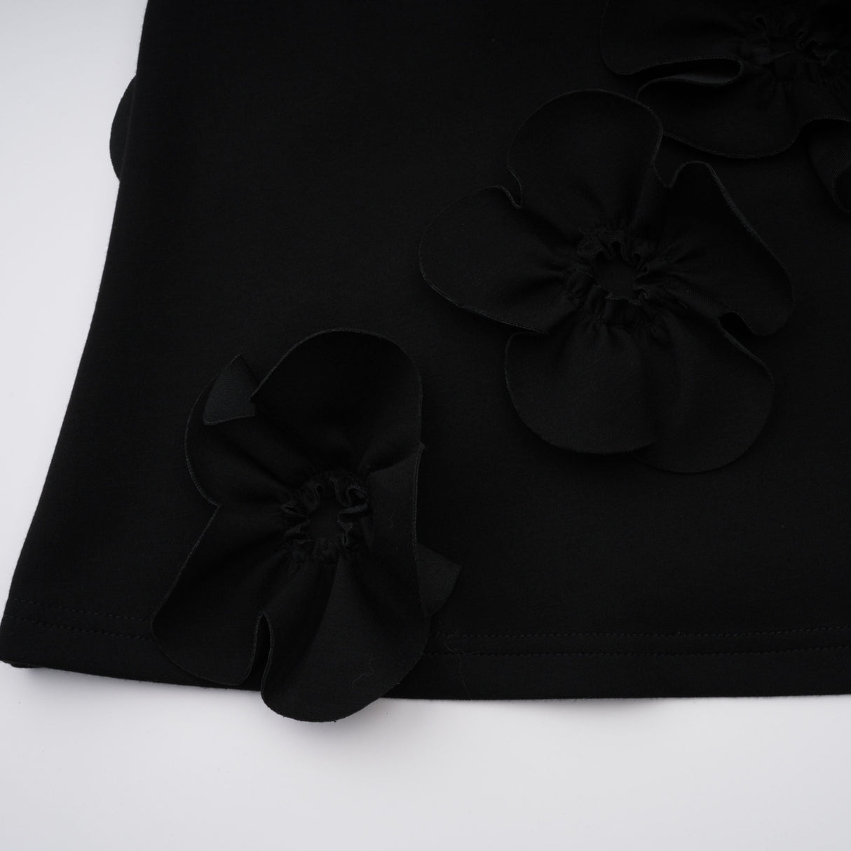 Aurohaya Isidora Black Bowknot Floral Appliqué Maxi Dress