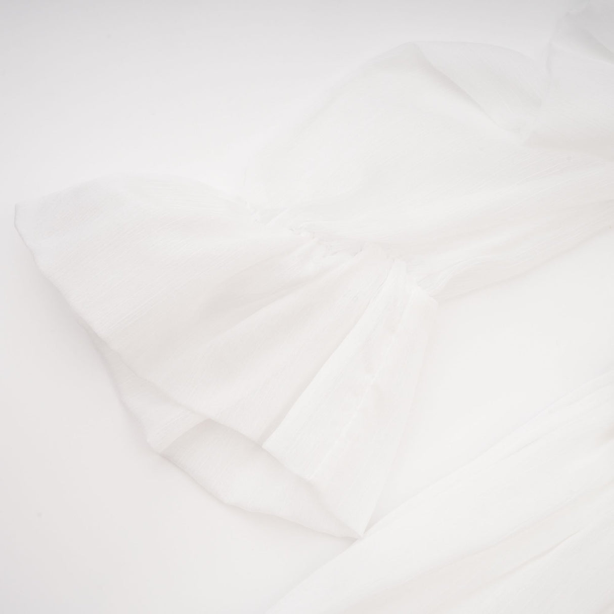 Aurohaya Déotille White Asymmetrical Ruched Mini Dress