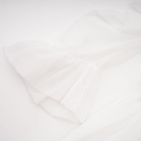 Aurohaya Déotille White Asymmetrical Ruched Mini Dress