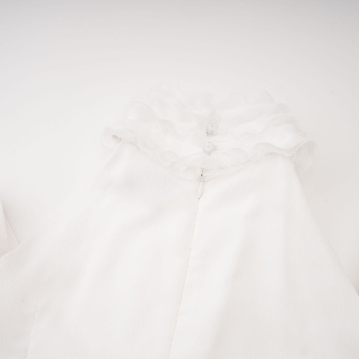 Aurohaya Déotille White Asymmetrical Ruched Mini Dress