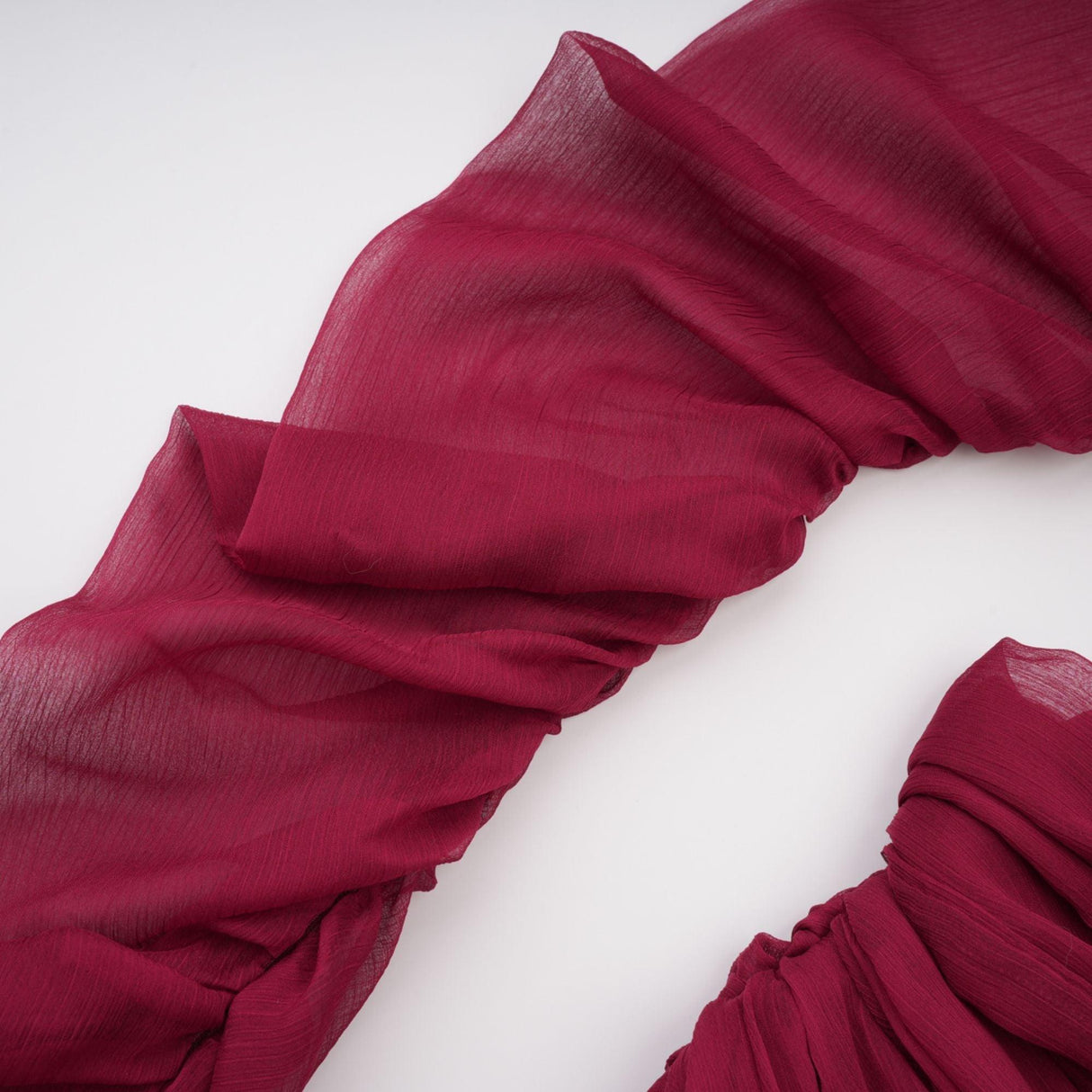 Aurohaya Théa Burgundy Asymmetrical Ruched Mini Dress