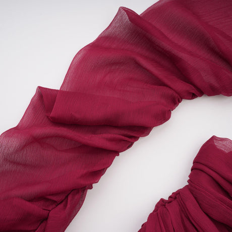 Aurohaya Théa Burgundy Asymmetrical Ruched Mini Dress