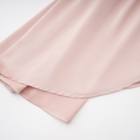 Aurohaya Everleigh Champagne Satin Top & Skirt Set With Cape Detail