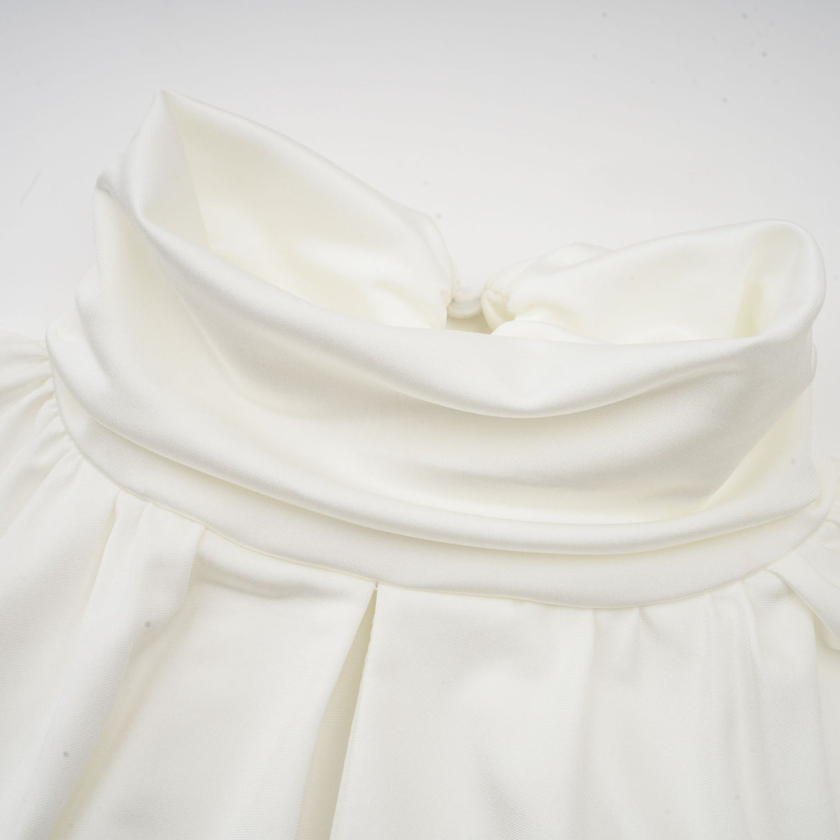 Aurohaya Maeva faux-flower ruched mini dress in White