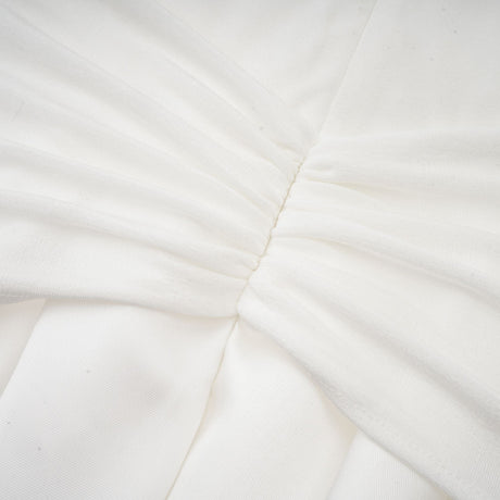 Aurohaya Noémie off-shoulder panelled maxi dress in White