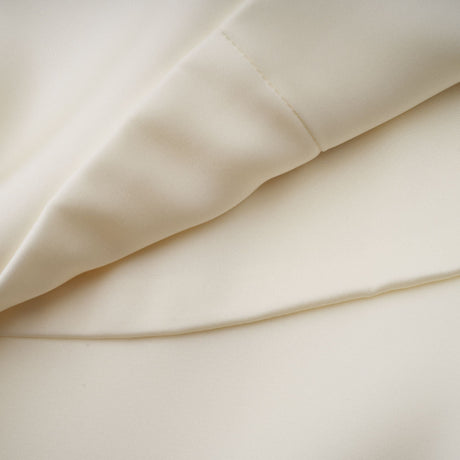 Aurohaya Lyna White Satin Ruffled Mini Dress with Shawl Panel Detail