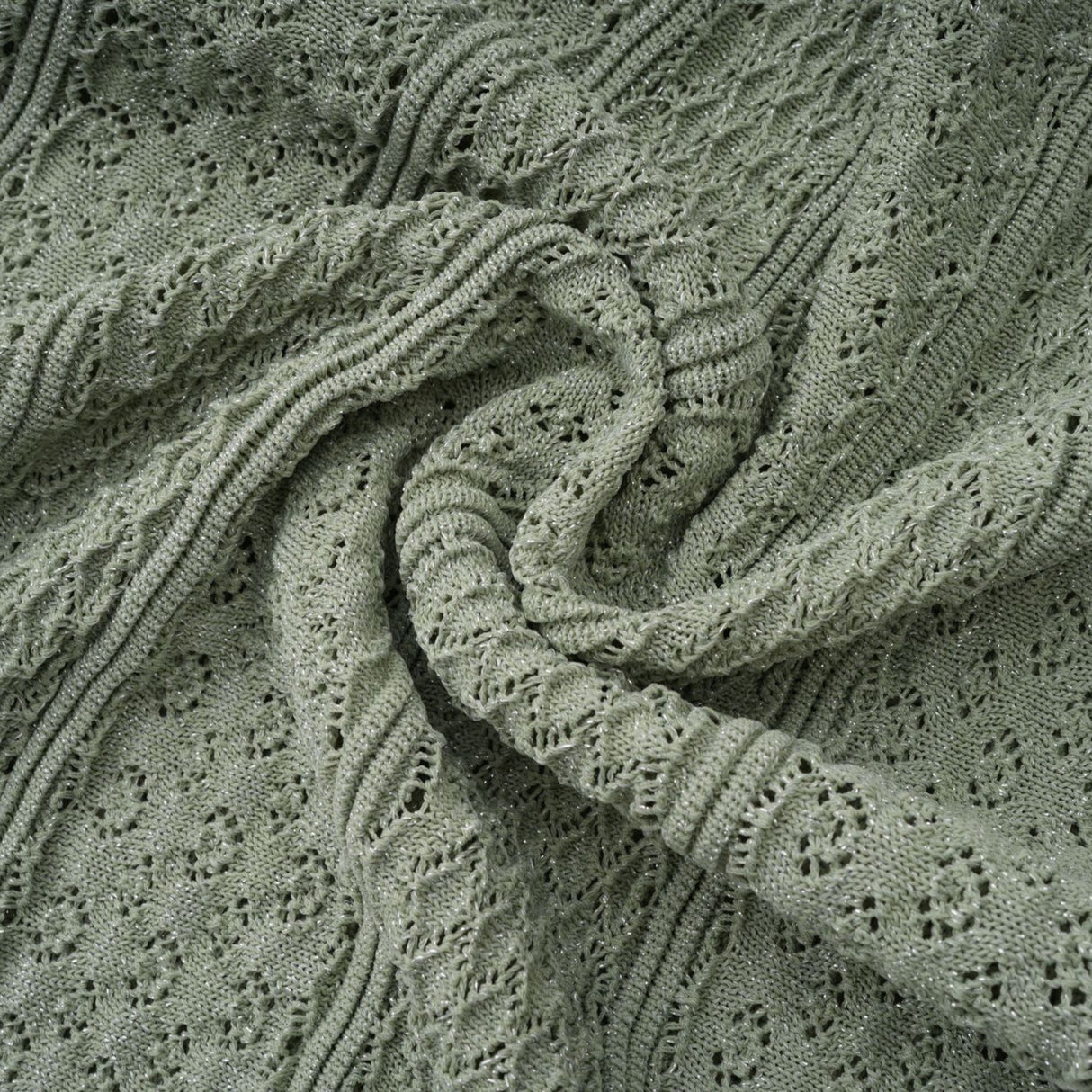 Aurohaya Siena Shirred Crochet-Knit Maxi Dress