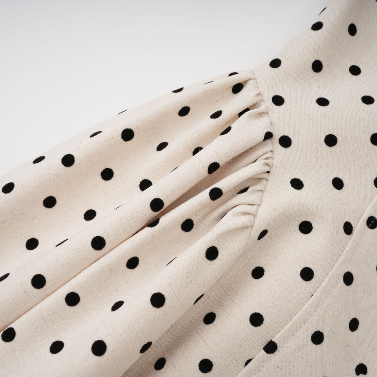 Aurohaya Estelle White Polka Dot Midi Dress