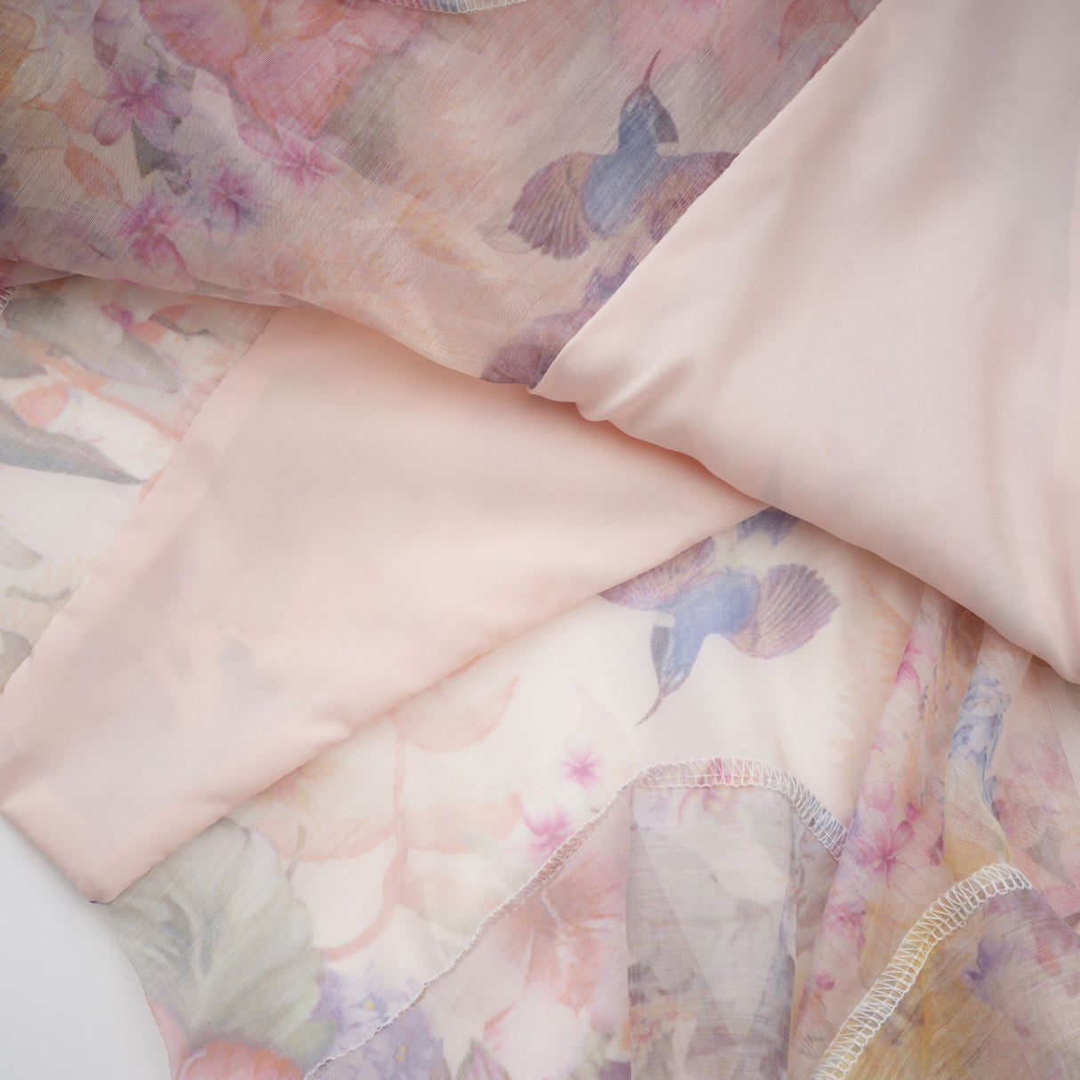 Aurohaya Aya Pink Godet Floral Mini Dress