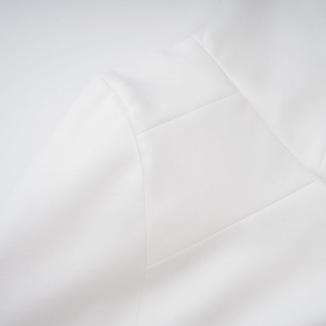 Aurohaya Alba White Barrel Waist Corset Maxi Dress