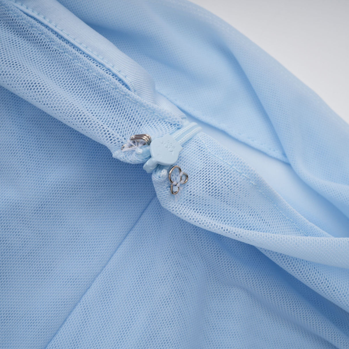 Aurohaya Sylphe Baby-Blue Asymmetrical Pleated Sleeveless Mini Dress