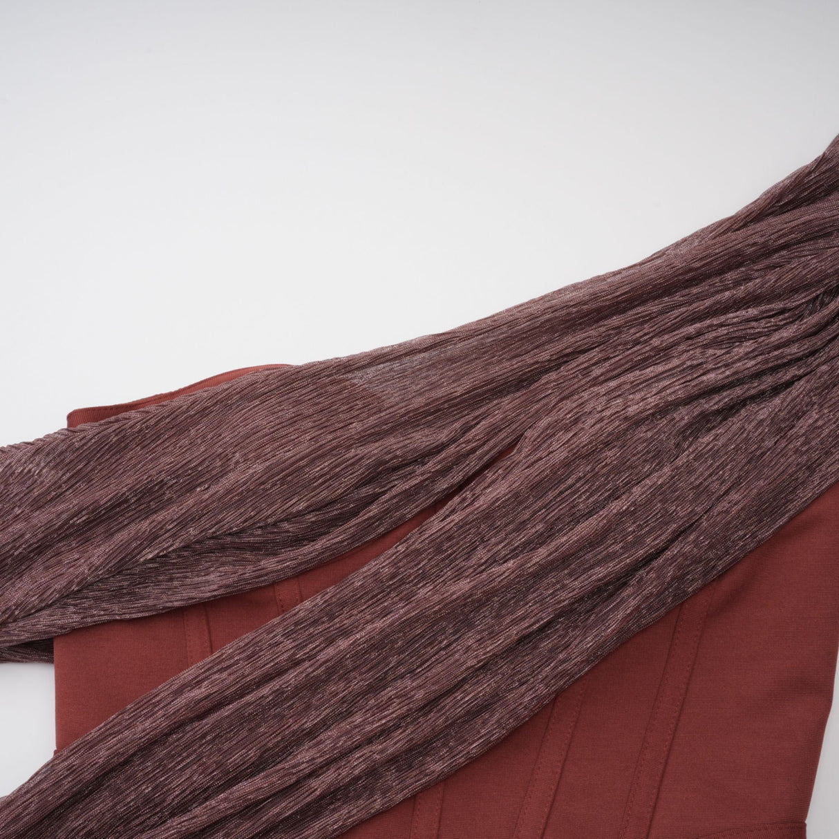 Aurohaya Delphine ribbon-design corset maxi dress in Brown