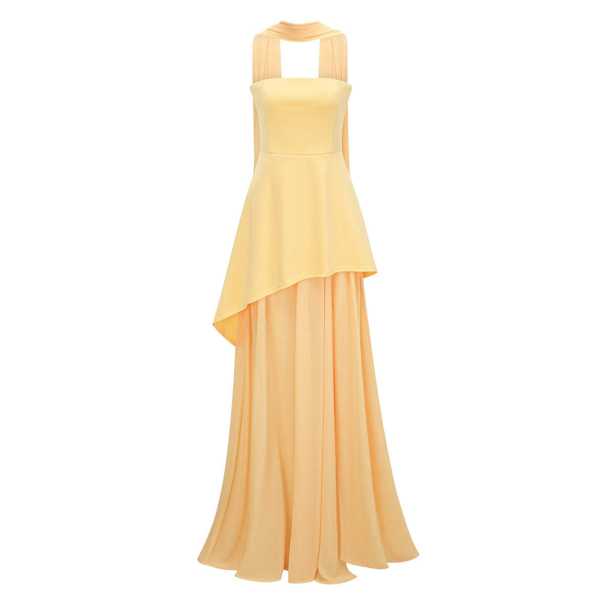 Aurohaya Solène Off-Shoulder Ruched Maxi Gown