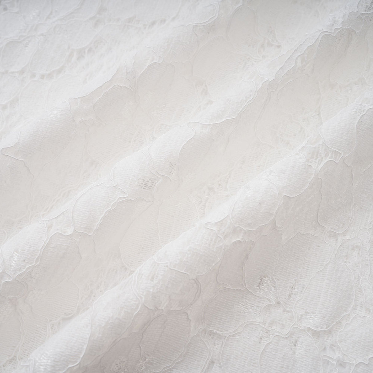 Aurohaya Bronte White Pleated Floral Lace Midi Dress