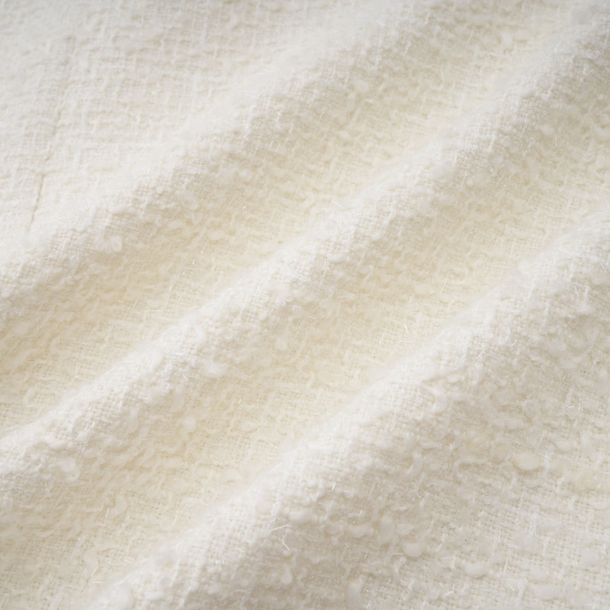 Aurohaya Gaëlle White Faux Pearl Tweed Mini Dress
