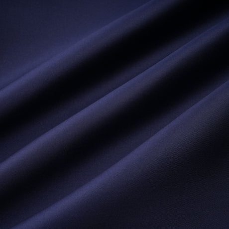 Aurohaya Fern Navy Blue Satin Panel Knit Midi Dress