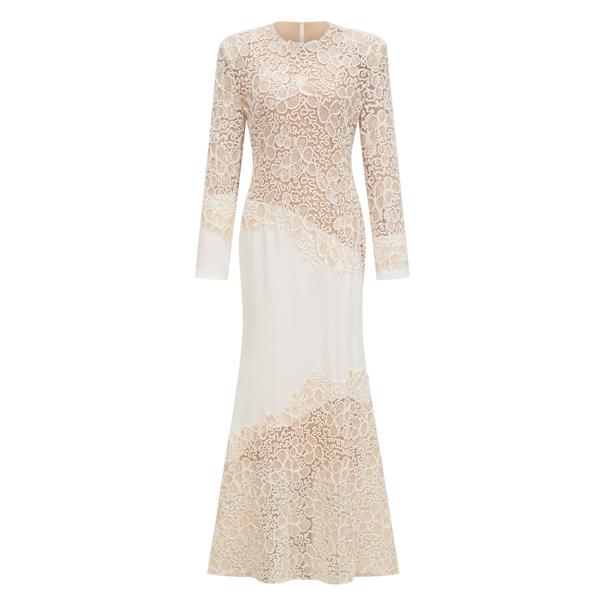 Aurohaya Mathilde White Embroidered Maxi Dress