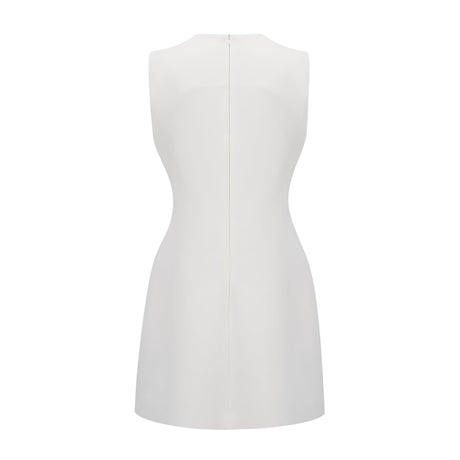 Aurohaya Irène White Sequin Floral Embroidered Mini Dress
