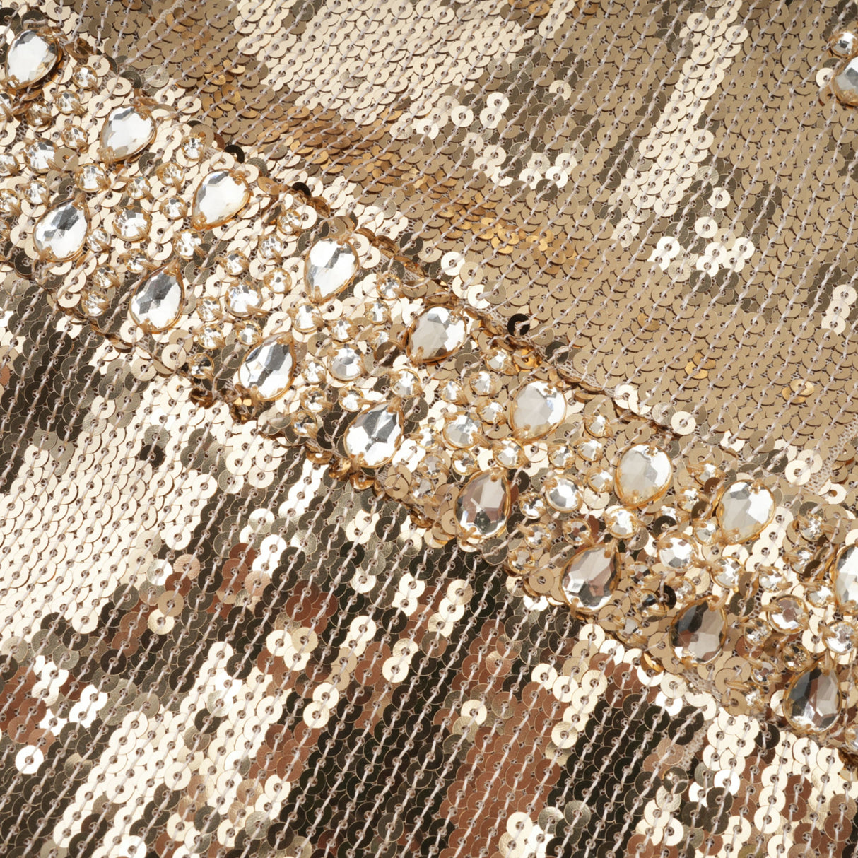 Aurohaya Federica Gold Train Sequined Maxi Dress