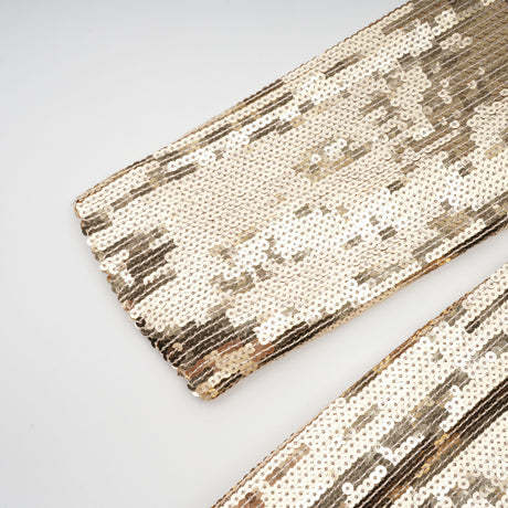 Aurohaya Federica Gold Train Sequined Maxi Dress