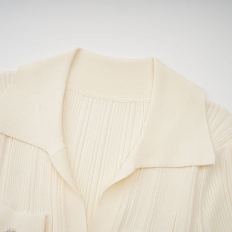 Aurohaya Nouria neutrals ribbed-knit midi dress