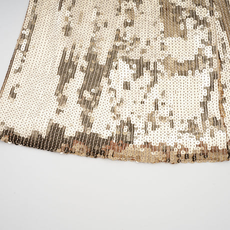 Aurohaya Federica Gold Train Sequined Maxi Dress