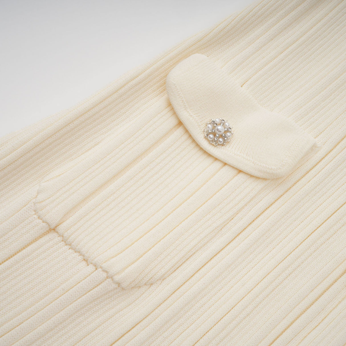 Aurohaya Nouria neutrals ribbed-knit midi dress