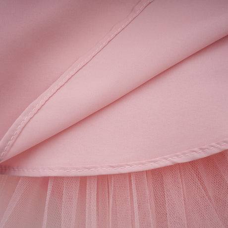 Aurohaya Rachel Pink 3D Petal Tulle Mini Dress