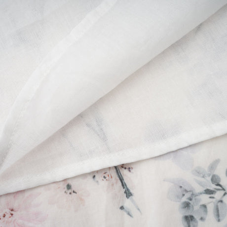 Aurohaya Héloïse White Floral Print Summer Midi Dress