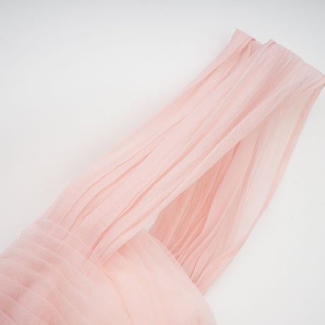 Aurohaya Érasme Pink Flounced Midi Dress