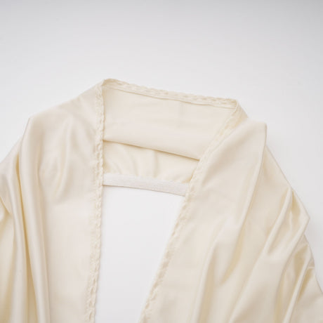 Aurohaya Vilhelmiina Cream White Halterneck Shirred Maxi Dress