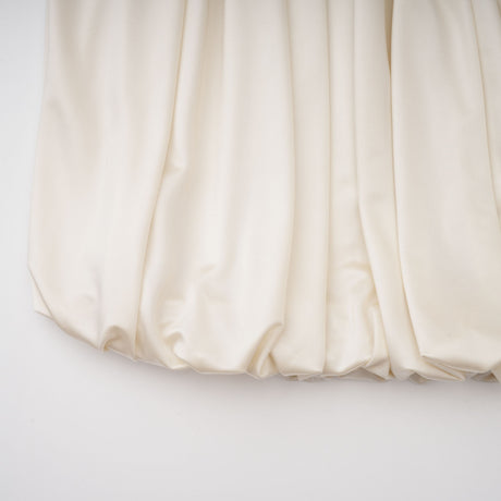 Aurohaya Vilhelmiina Cream White Halterneck Shirred Maxi Dress