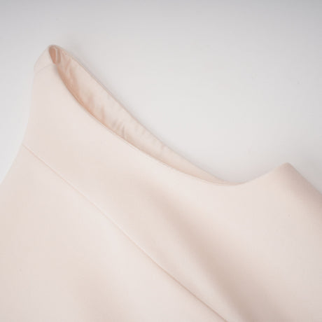 Aurohaya Aria White Asymmetrical Shawl & Tulle Panel Dress Set