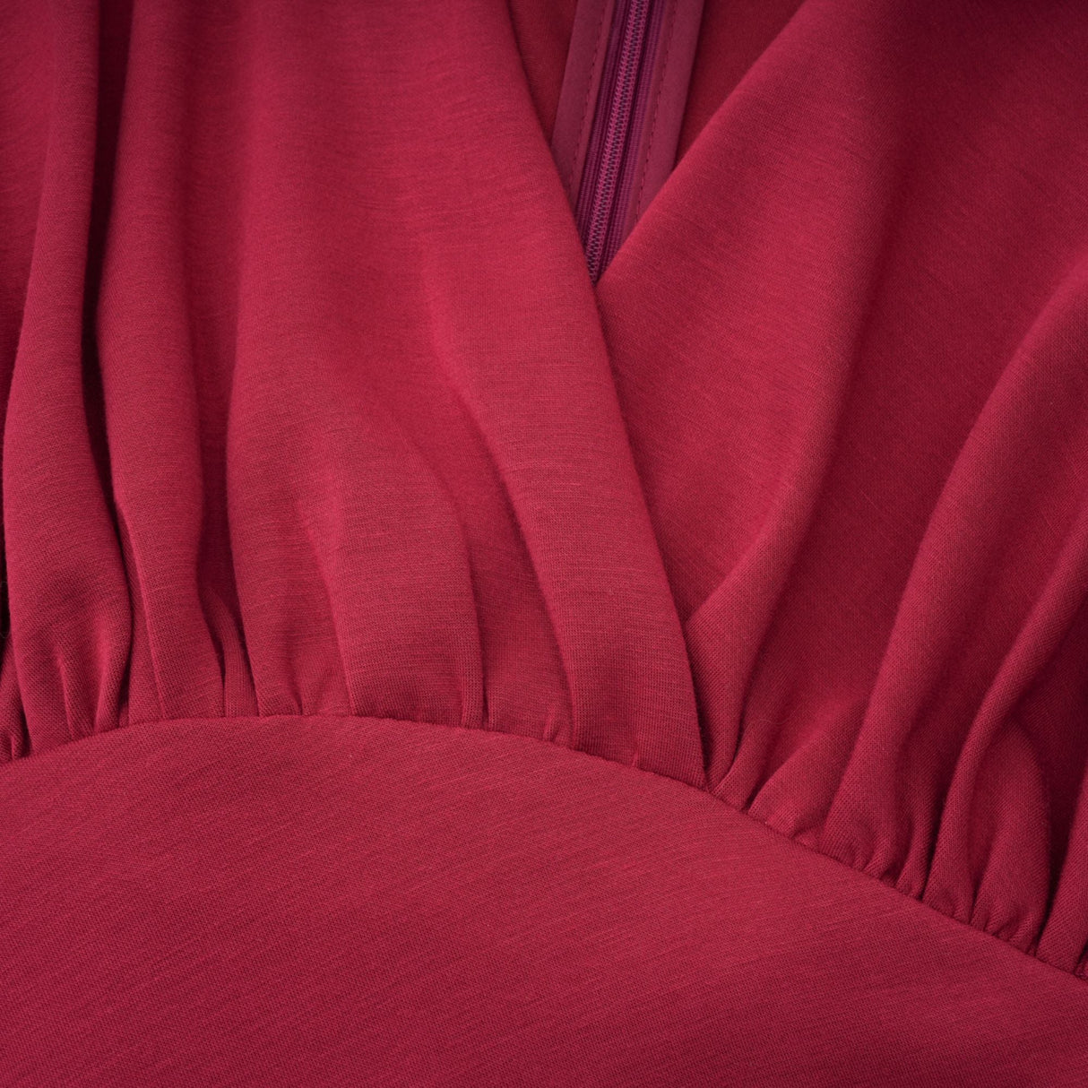 Aurohaya Margot Red Scarf Design Ruched Maxi Gown