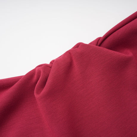 Aurohaya Margot Red Scarf Design Ruched Maxi Gown