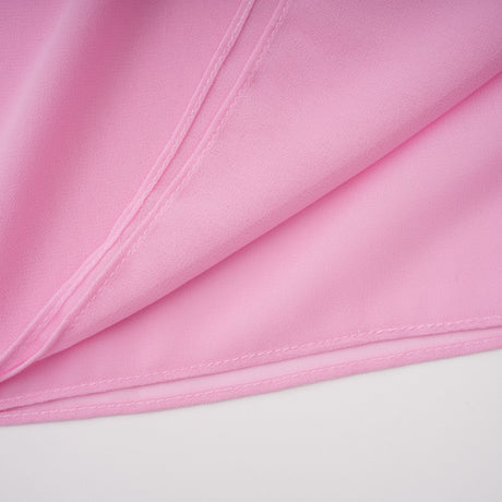 Aurohaya Laetitia Pink Pleated Train Ruched Maxi Dress