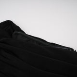 Anaïs Black Off Shoulder Polished Midi Dress