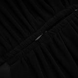 Anaïs Black Off Shoulder Polished Midi Dress