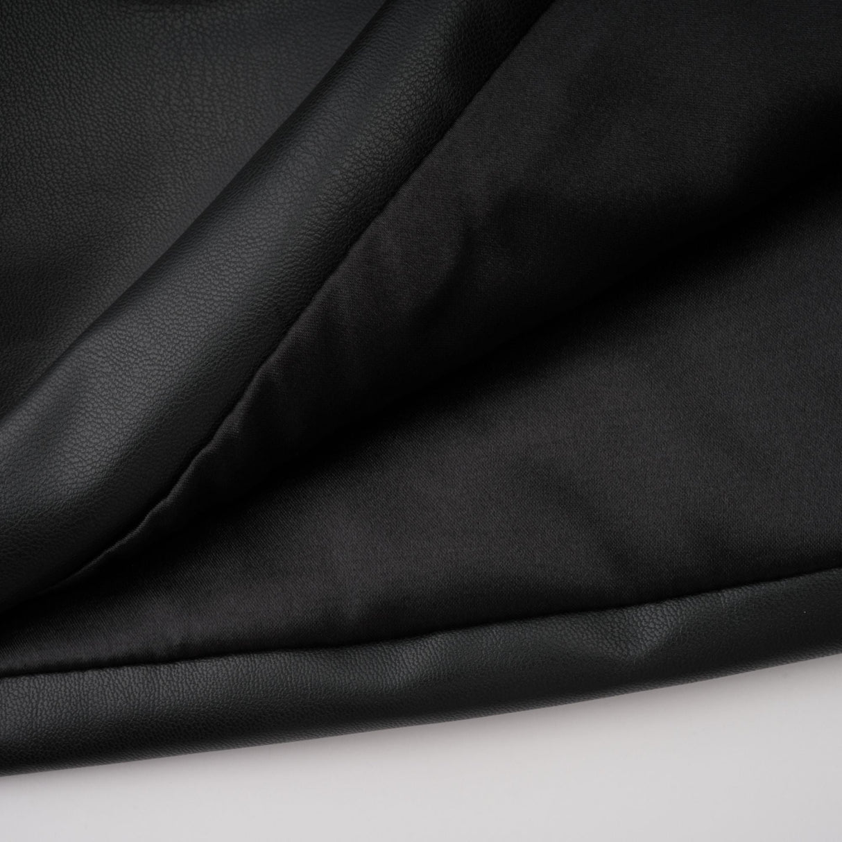Aurohaya Agnes Black Ruched Leather Bodycon Mini Dress