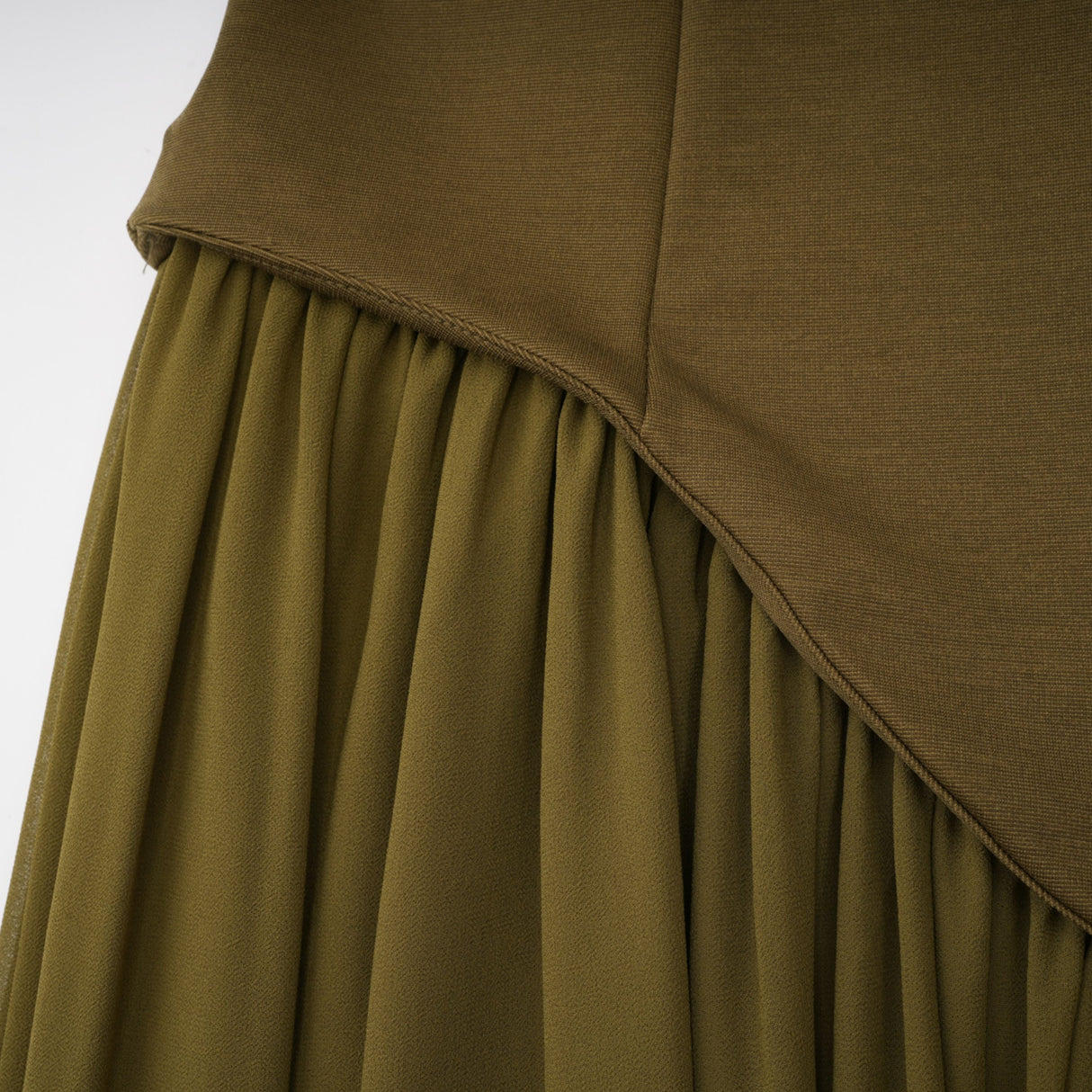 Aurohaya Sidonie Atrovirens Asymmetrical Maxi Gown (Without Gloves)