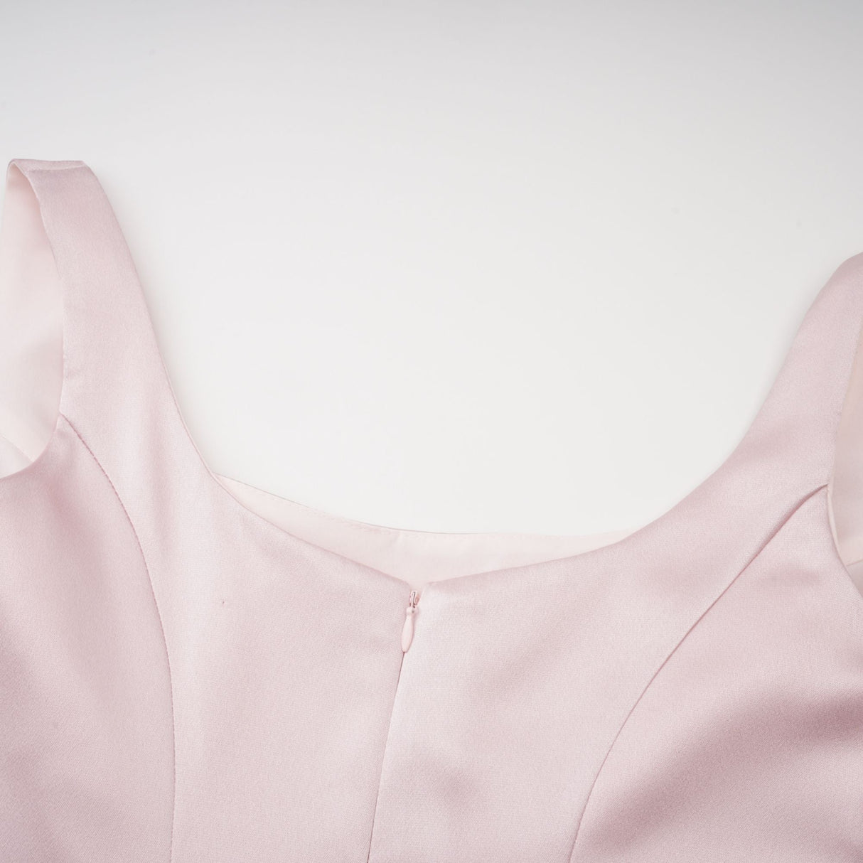 Aurohaya Fiona Pink Satin Square Neck Maxi Dress