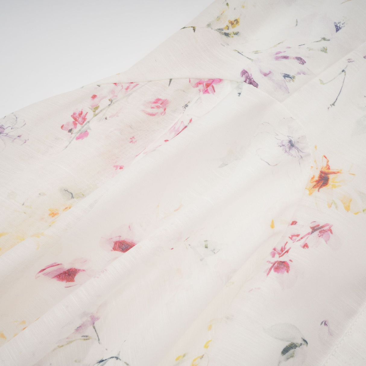 Aurohaya Zoé white floral-print tied midi dress