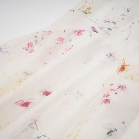 Aurohaya Zoé white floral-print tied midi dress
