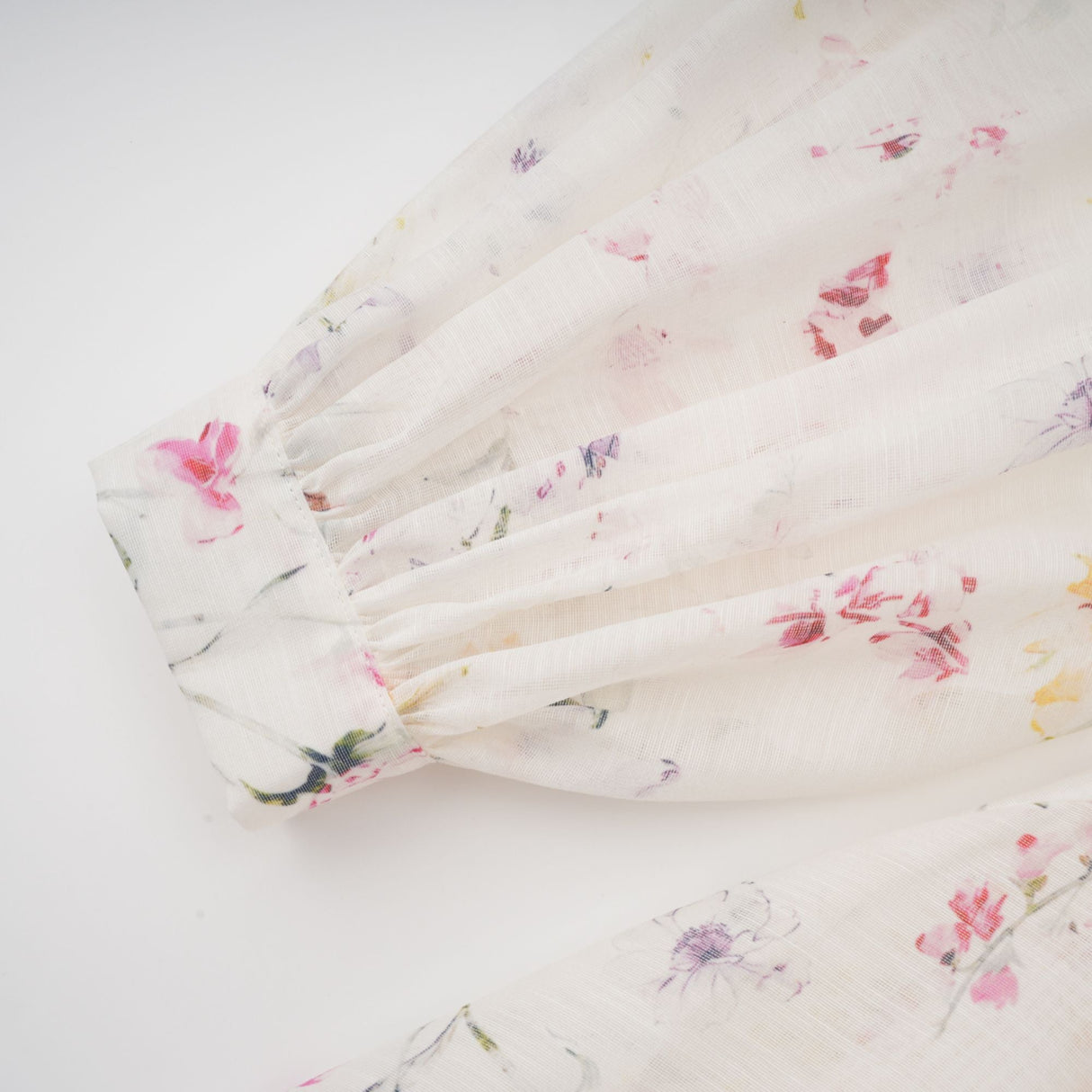 Aurohaya Zoé white floral-print tied midi dress