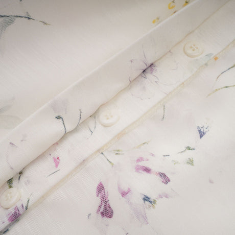 Aurohaya Zoé white floral-print tied midi dress