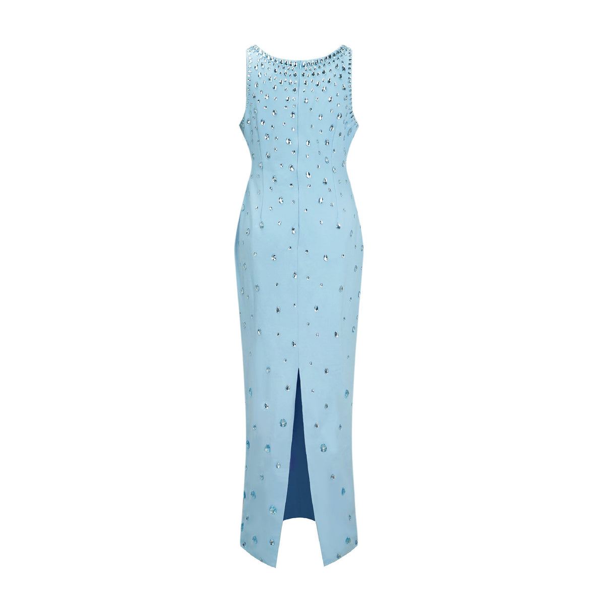 Aurohaya Meris Blue Crystal Embellished Maxi Gown