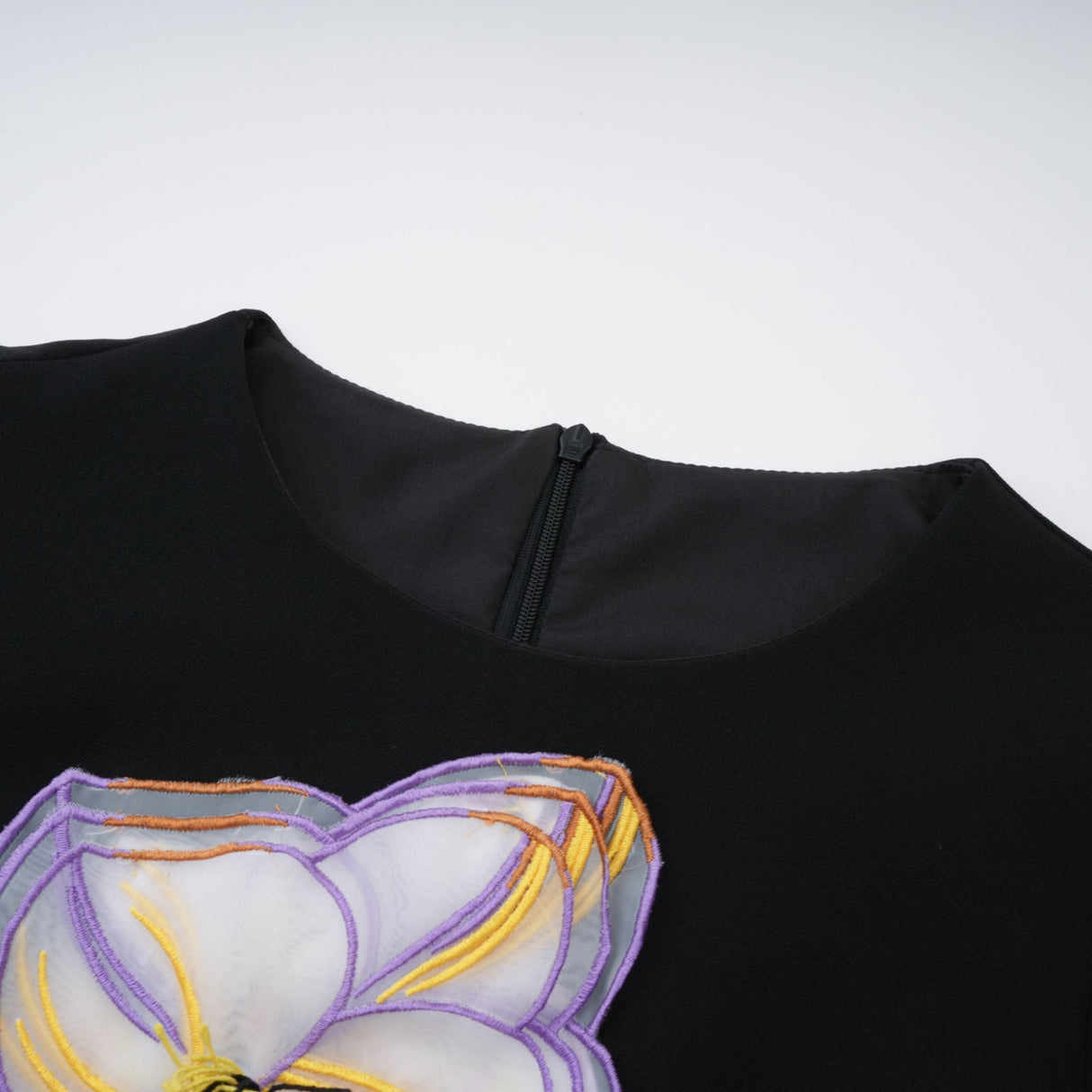 Aurohaya Irène sequined floral-embroidered midi dress in Black