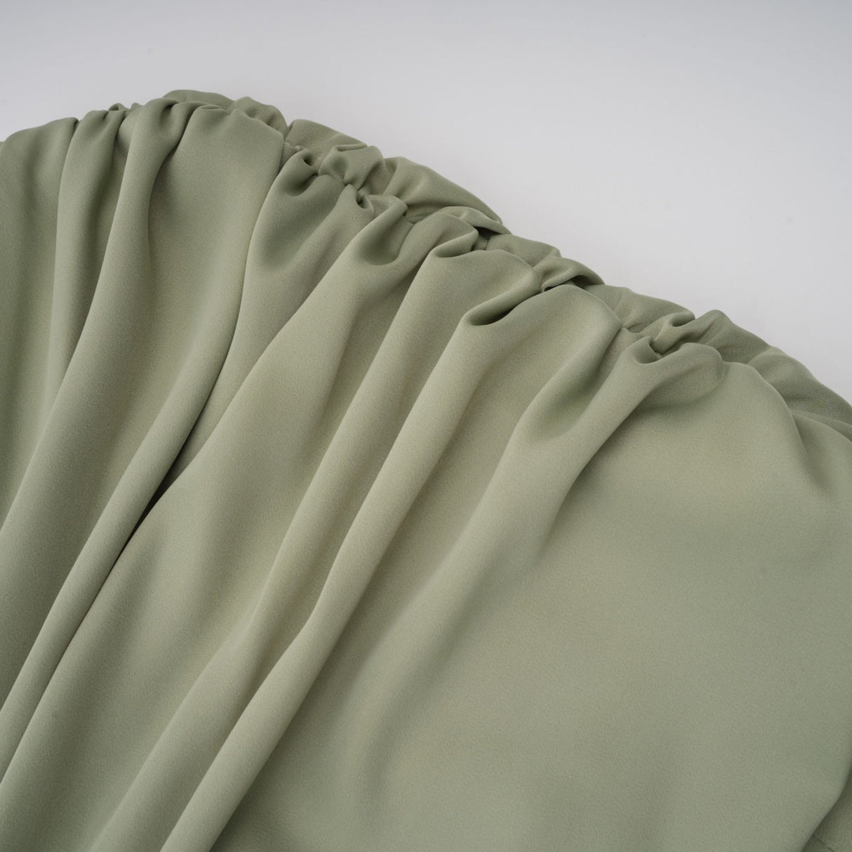 Aurohaya Benedetta Green One Shoulder Satin Maxi Dress