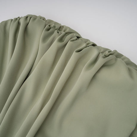 Aurohaya Benedetta Green One Shoulder Satin Maxi Dress