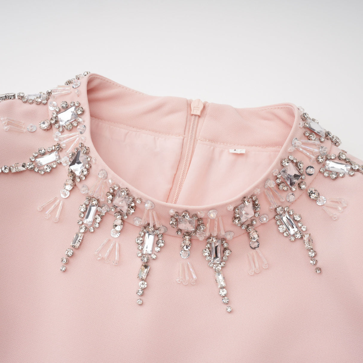 Aurohaya Klaudia Pink Embellished Corset Maxi Dress